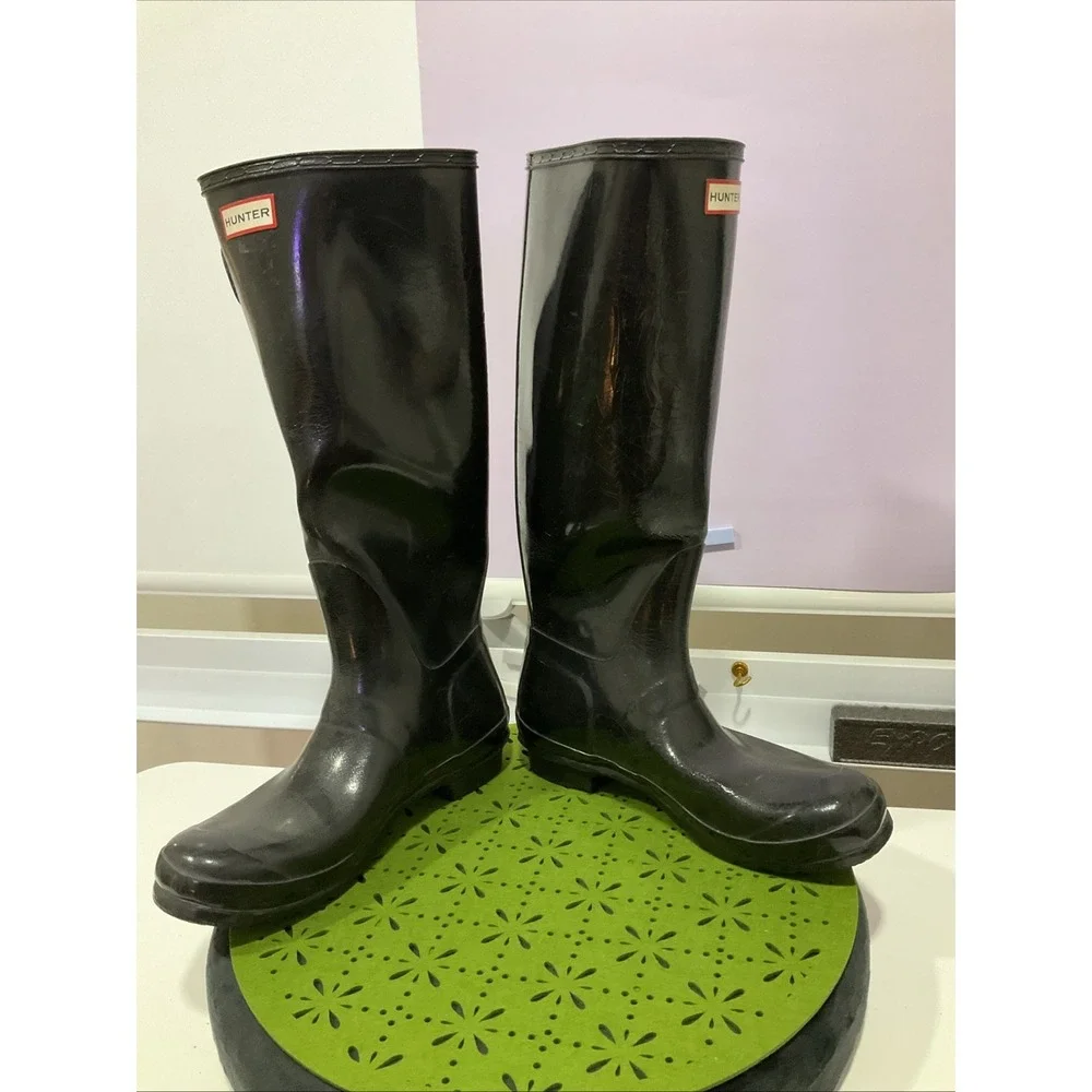 Hunter Original Tall Gloss Boots Black
